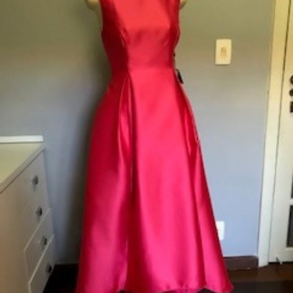 Adrianna Papell Red High Low Dress - Picture 3 of 8